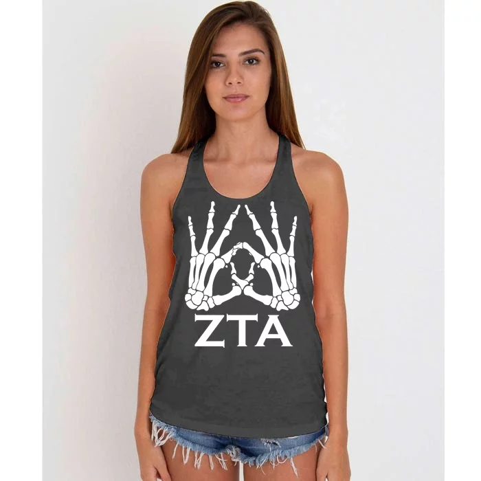 ZTA Zeta-Tau-Alpha Halloween Women's Knotted Racerback Tank