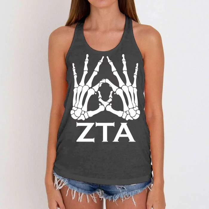 ZTA Zeta-Tau-Alpha Halloween Women's Knotted Racerback Tank