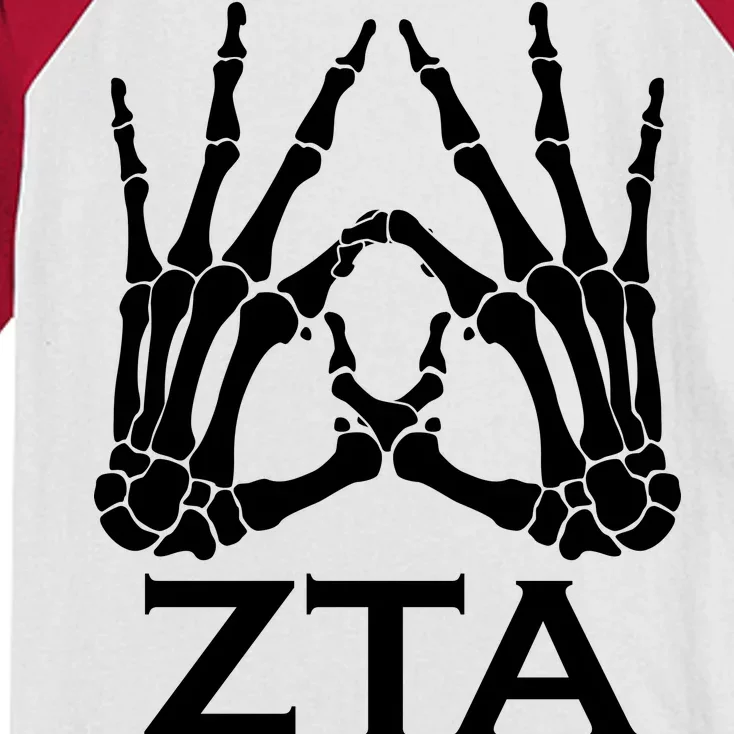 ZTA Zeta-Tau-Alpha Halloween Kids Colorblock Raglan Jersey