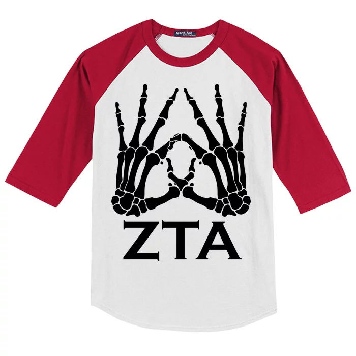 ZTA Zeta-Tau-Alpha Halloween Kids Colorblock Raglan Jersey