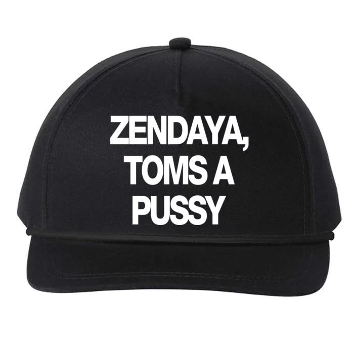 Zendaya Toms A Pussy Snapback Five-Panel Rope Hat