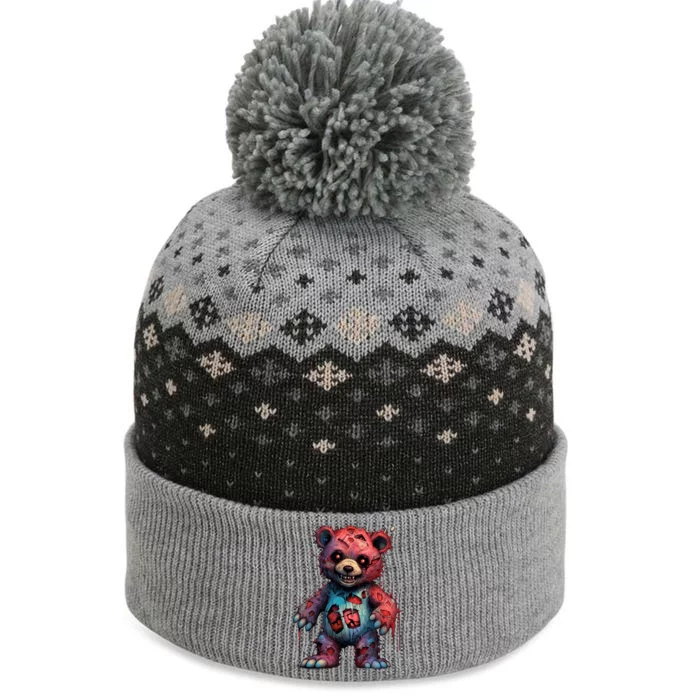 Zombie Teddy Bear The Baniff Cuffed Pom Beanie