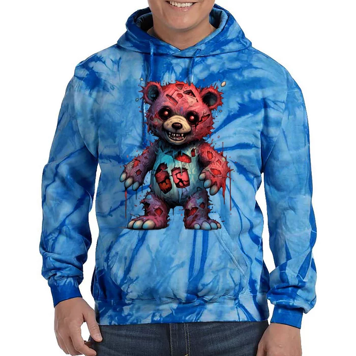 Zombie Teddy Bear Tie Dye Hoodie