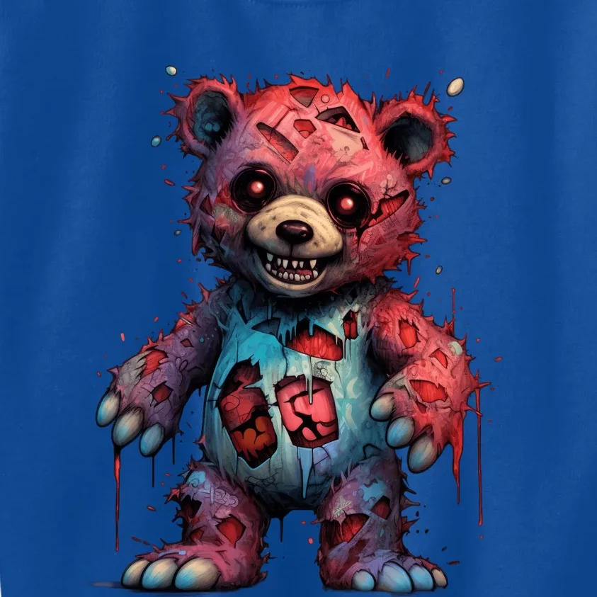 Zombie Teddy Bear Kids Sweatshirt