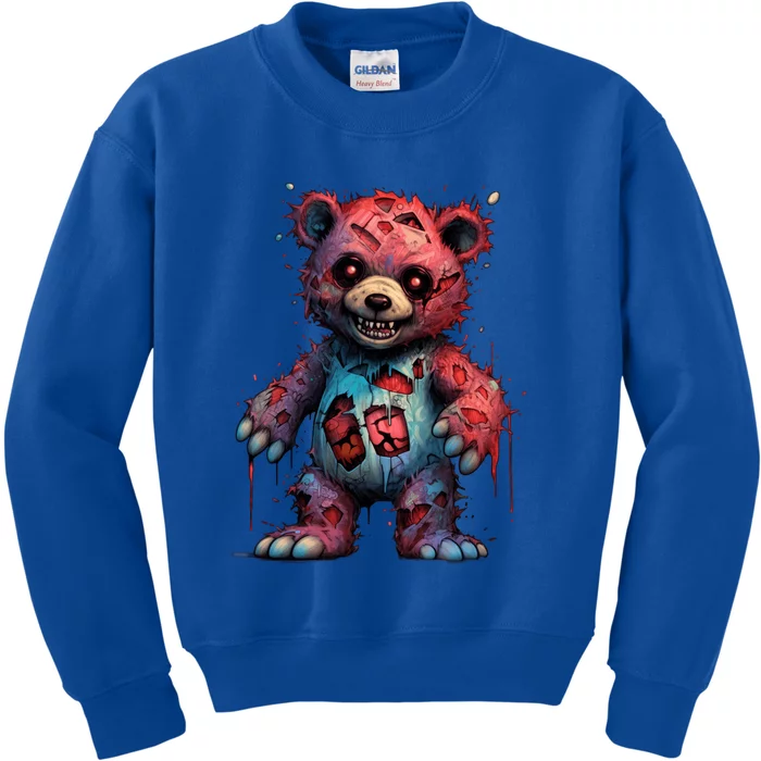 Zombie Teddy Bear Kids Sweatshirt