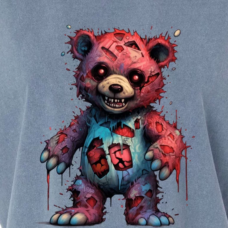 Zombie Teddy Bear Garment-Dyed Women's Muscle Tee