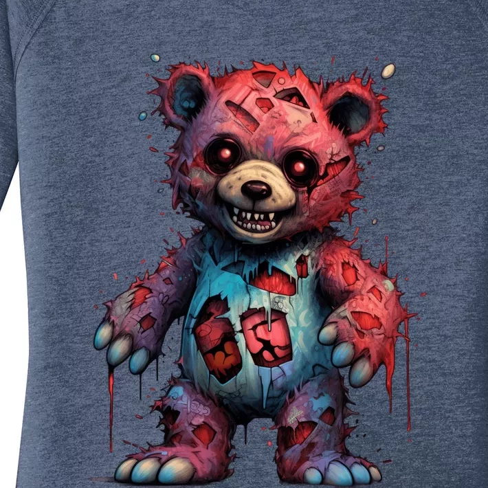 Zombie Teddy Bear Women's Perfect Tri Tunic Long Sleeve Shirt