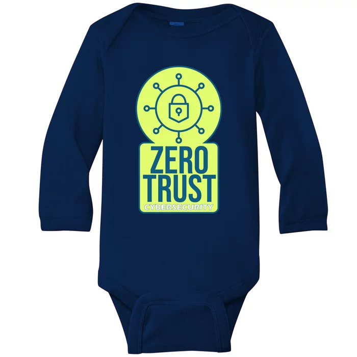 Zero Trust Ethical Hacking Cyber Security Hacking Developer Gift Baby Long Sleeve Bodysuit