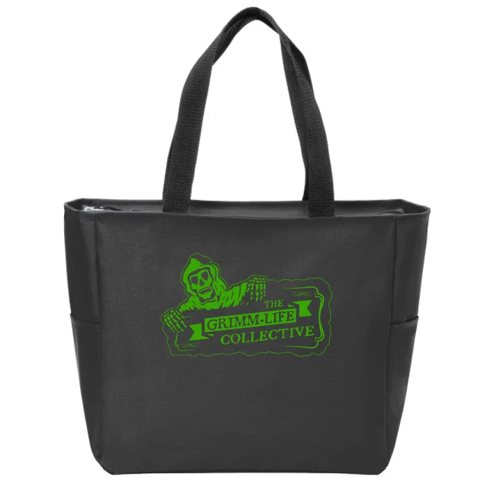 Zombie The Grimm Life Collective Grimmlifecollective Zip Tote Bag