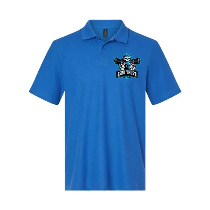 Zero Trust Hacking Cyber Security Developer Programmer Gift Softstyle Adult Sport Polo