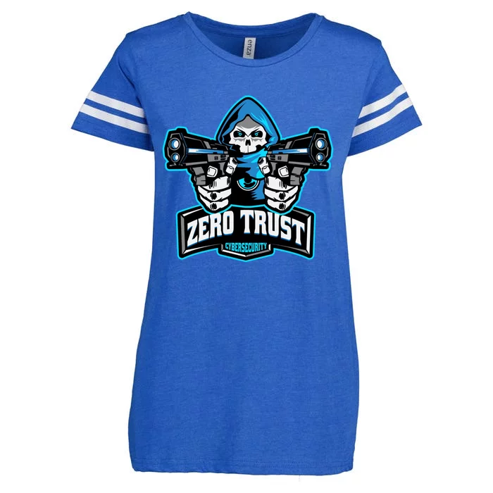 Zero Trust Hacking Cyber Security Developer Programmer Gift Enza Ladies Jersey Football T-Shirt