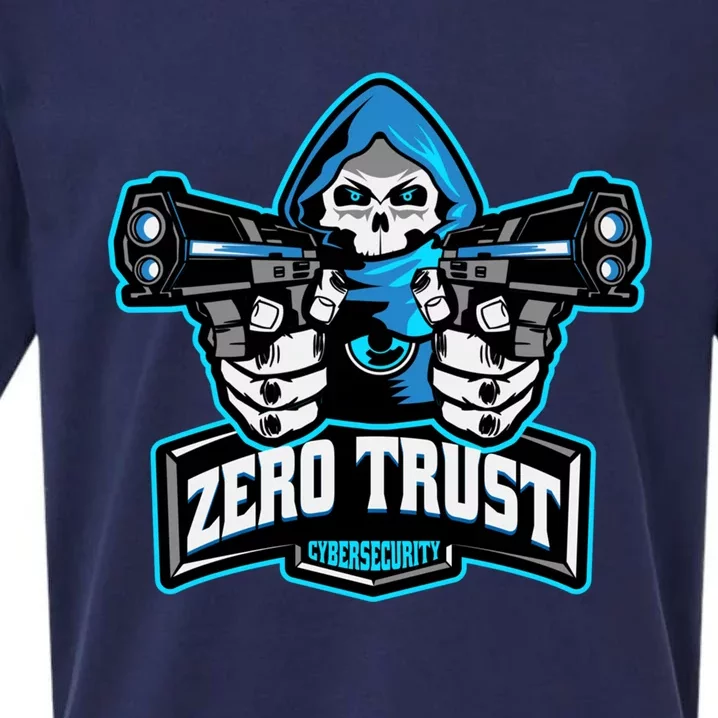 Zero Trust Hacking Cyber Security Developer Programmer Gift Sueded Cloud Jersey T-Shirt