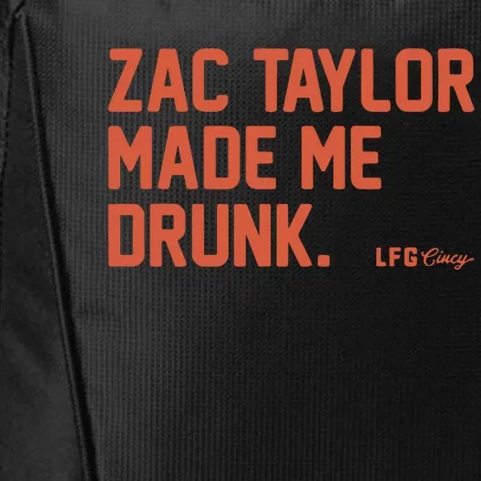 Zac Taylor Made Me Drunk City Backpack