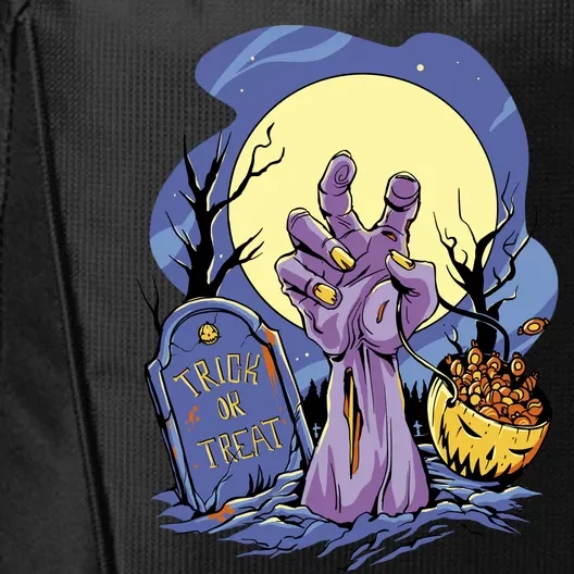 Zombie Trick Or Treat Spooky Halloween City Backpack