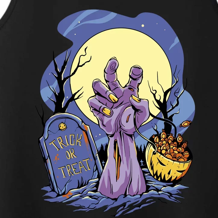 Zombie Trick Or Treat Spooky Halloween Performance Tank