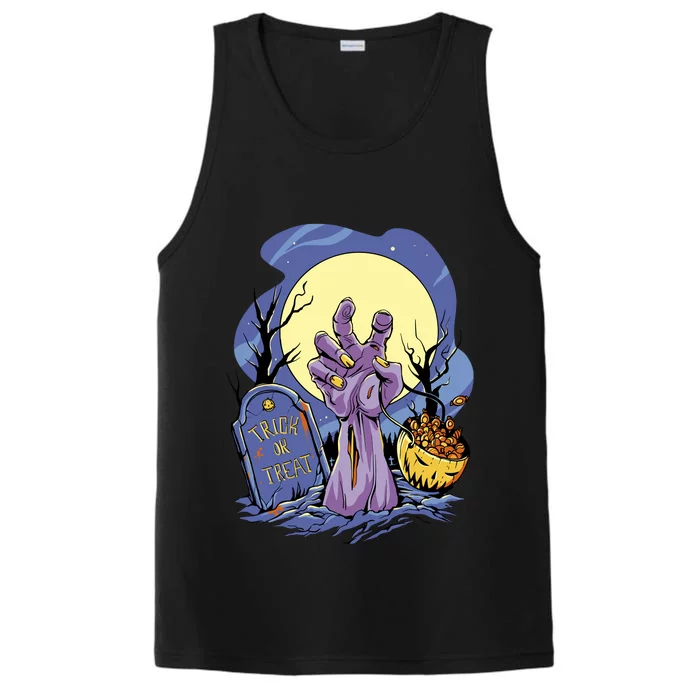 Zombie Trick Or Treat Spooky Halloween Performance Tank