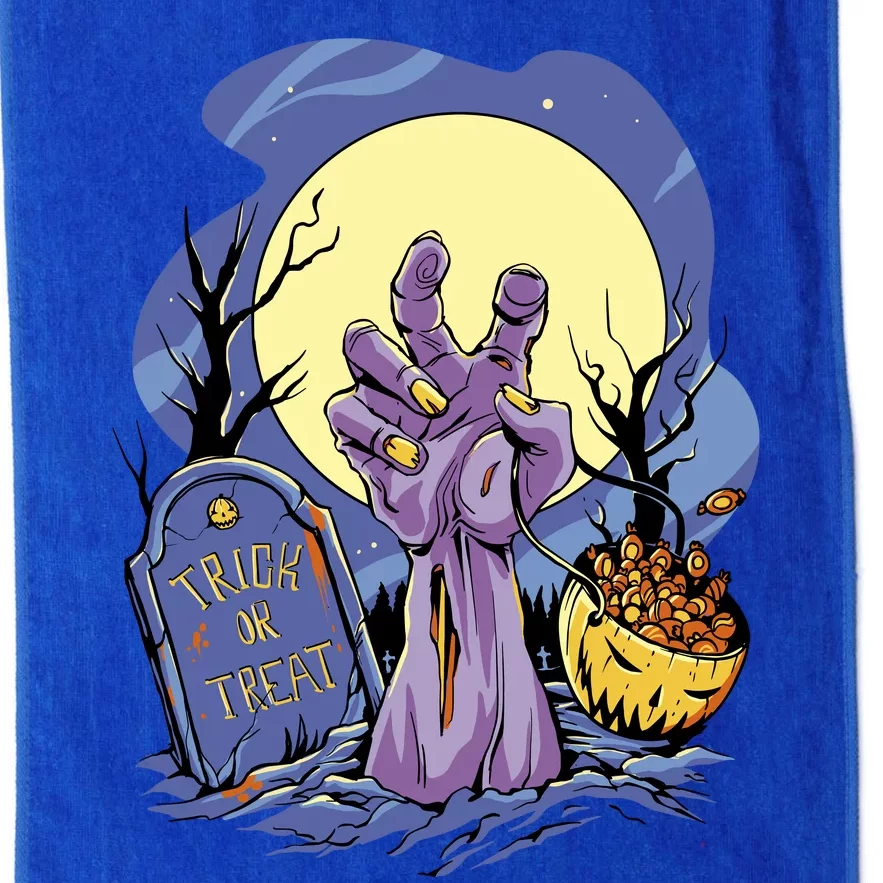 Zombie Trick Or Treat Spooky Halloween Platinum Collection Golf Towel