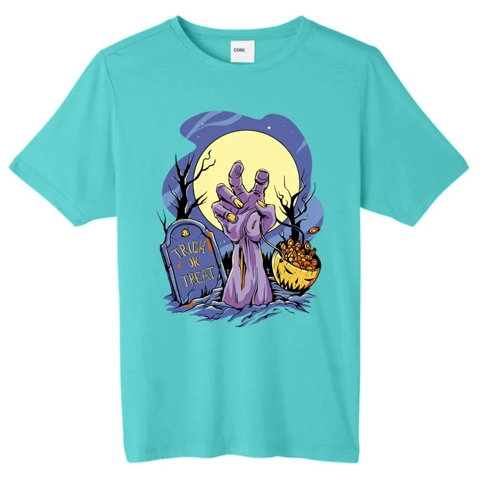 Zombie Trick Or Treat Spooky Halloween ChromaSoft Performance T-Shirt