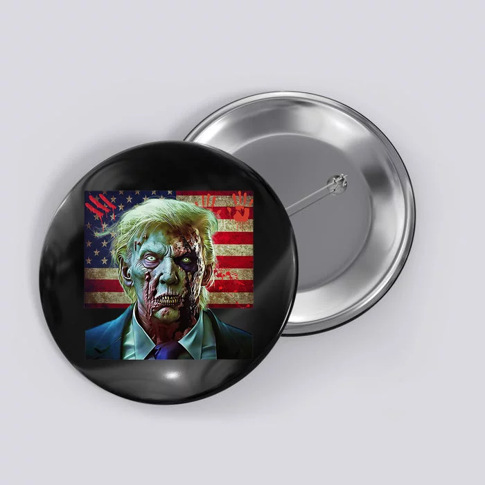 Zombie Trump Presidential Election Biden 2024 Joe Zombiden Button