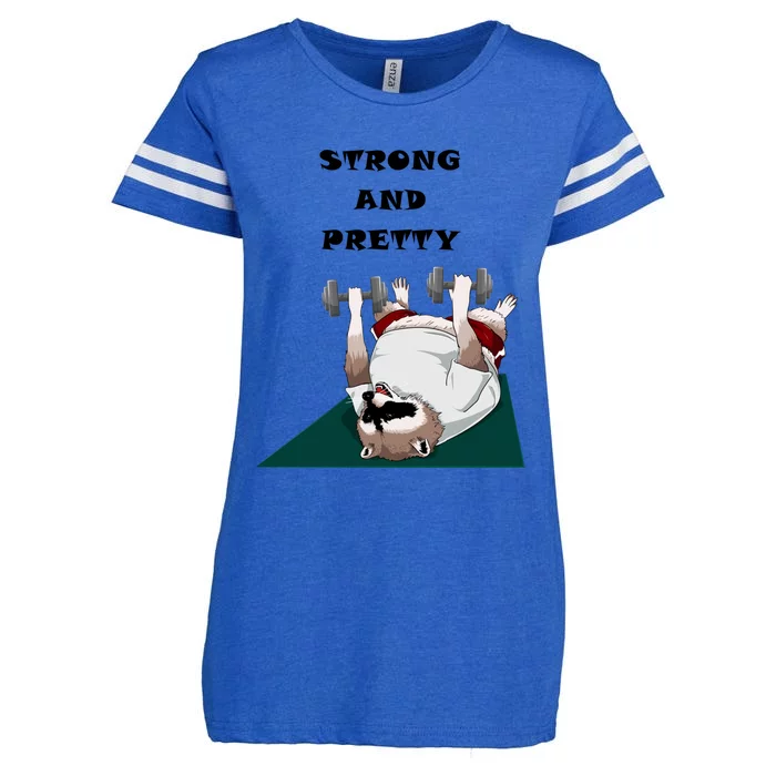 Ziggy The Racoon Gift Strong And Pretty Gift Enza Ladies Jersey Football T-Shirt