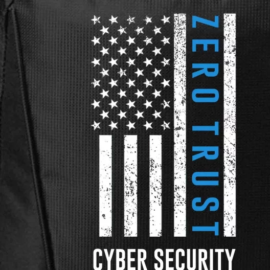 Zero Trust Us Flag Cyber Security Hacking Hacker Developer Funny Gift City Backpack