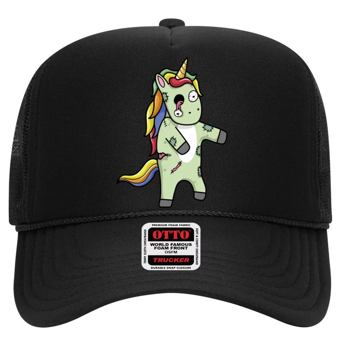 Zombie Unicorn High Crown Mesh Trucker Hat