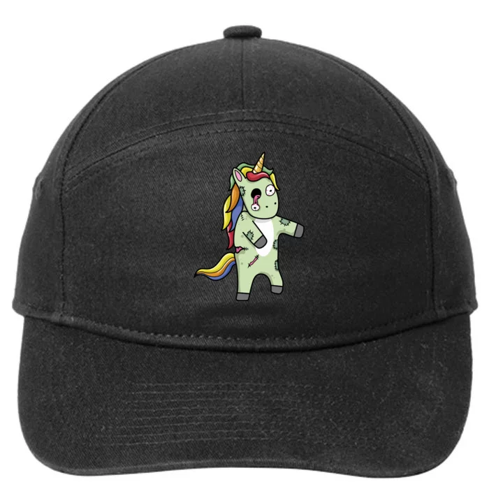 Zombie Unicorn 7-Panel Snapback Hat