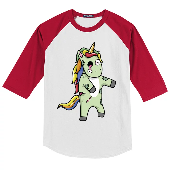 Zombie Unicorn Kids Colorblock Raglan Jersey