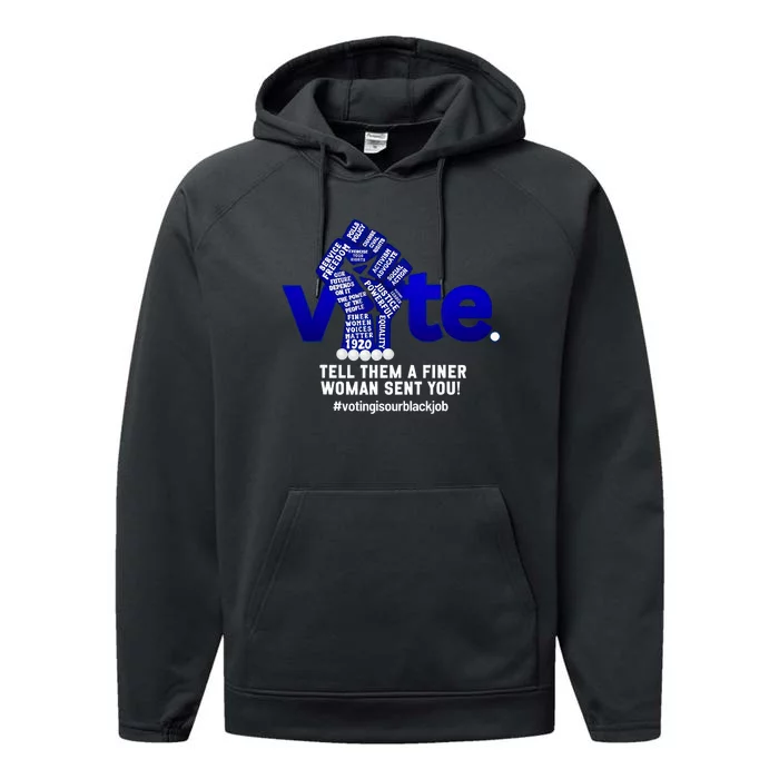 Zeta Voting Election Tell Them A Finer Woman Sent You Kamala Performance Fleece Hoodie