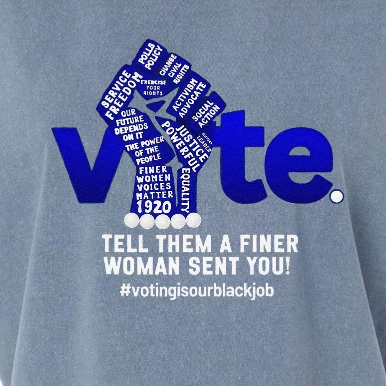 Zeta Voting Election Tell Them A Finer Woman Sent You Kamala Gift Garment-Dyed Women's Muscle Tee