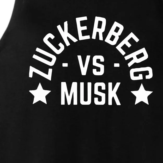 Zuckerberg Vs Elon Musk Ladies Tri-Blend Wicking Tank