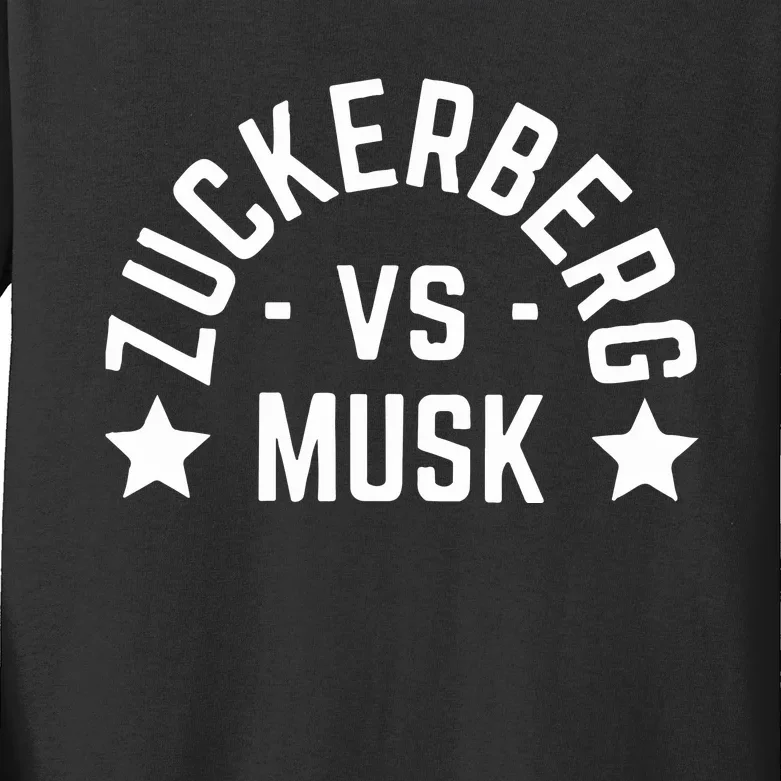 Zuckerberg Vs Elon Musk Kids Long Sleeve Shirt