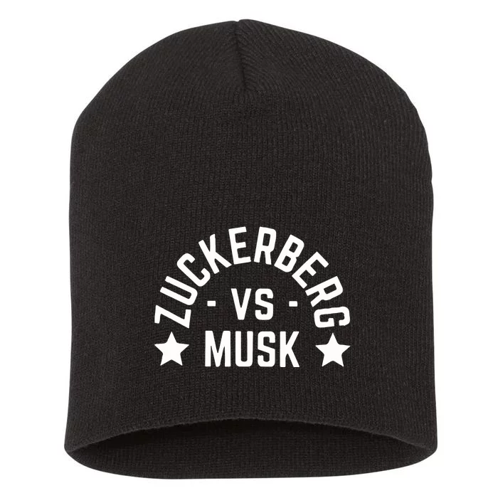 Zuckerberg Vs Elon Musk Short Acrylic Beanie