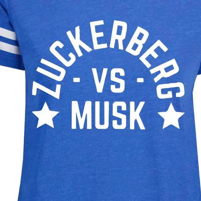 Zuckerberg Vs Elon Musk Enza Ladies Jersey Football T-Shirt