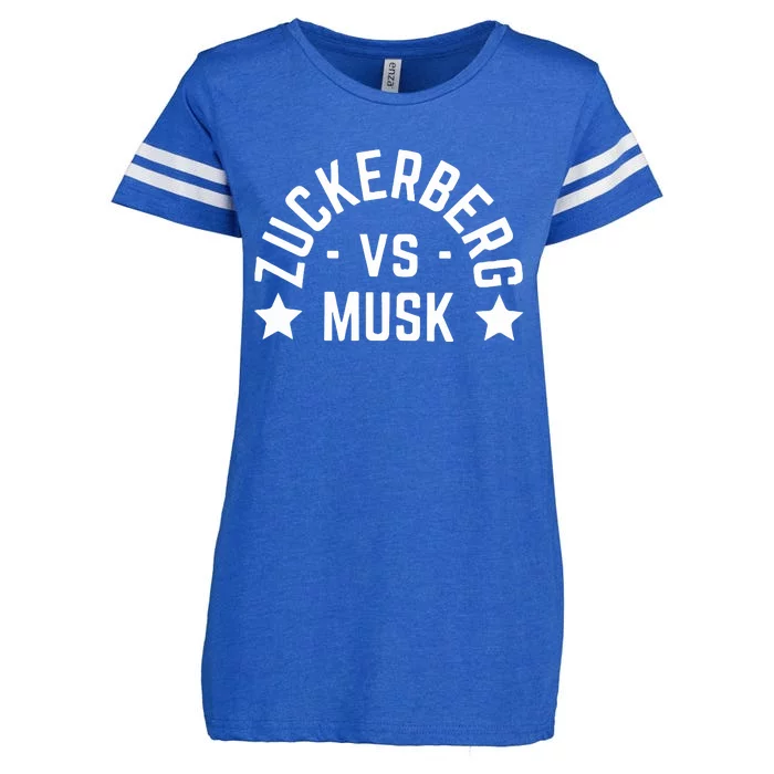 Zuckerberg Vs Elon Musk Enza Ladies Jersey Football T-Shirt