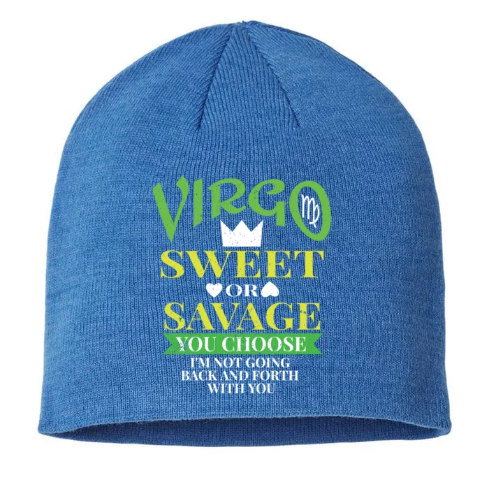 Zodiac Virgo Facts Astrology Gift Funny Quote Horoscope Gift 8 1/2in Sustainable Knit Beanie