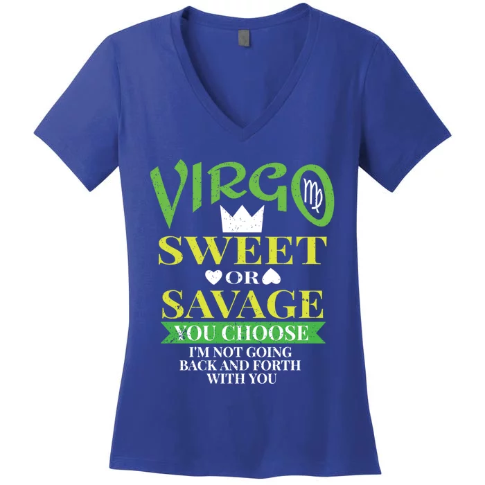 Zodiac Virgo Facts Astrology Gift Funny Quote Horoscope Gift Women's V-Neck T-Shirt