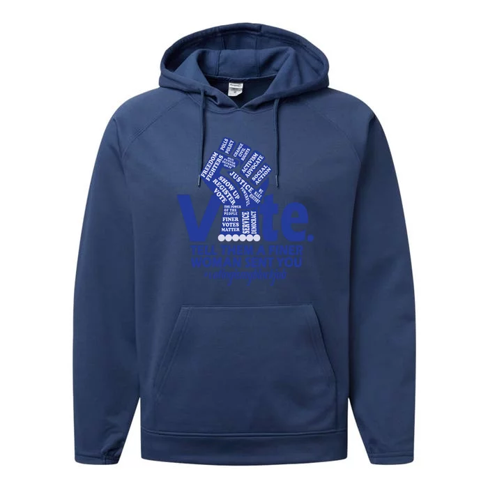 Zeta Voting Finer Woman Sent You Sorority Sorors Zetas Vote Performance Fleece Hoodie