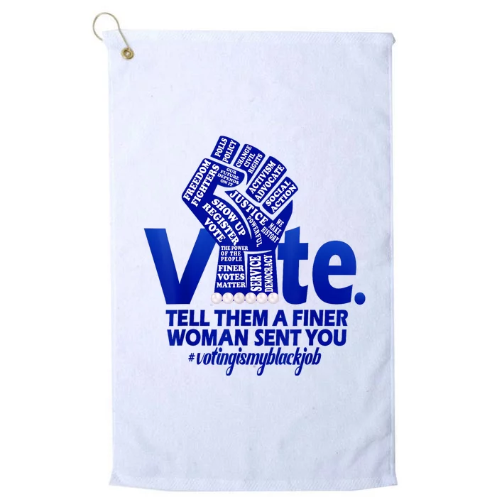 Zeta Voting Finer Woman Sent You Sorority Sorors Zetas Vote Platinum Collection Golf Towel