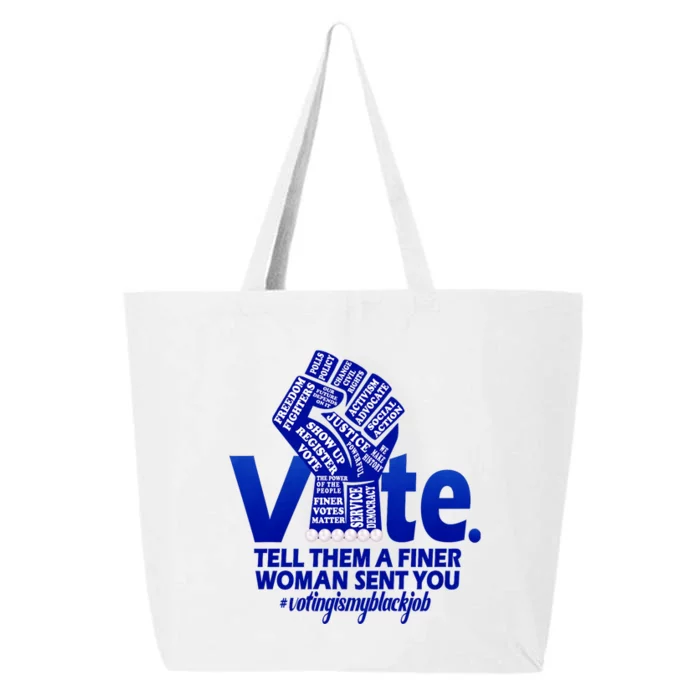 Zeta Voting Finer Woman Sent You Sorority Sorors Zetas Vote 25L Jumbo Tote