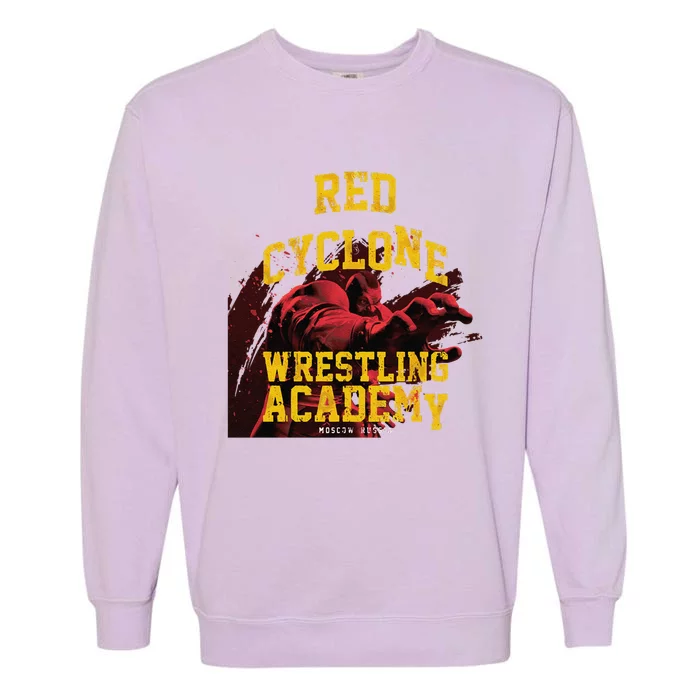 Zangief Wrestling Academy Red Cyclone Design Garment-Dyed Sweatshirt