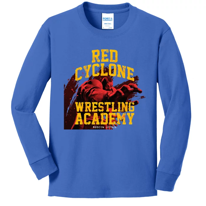 Zangief Wrestling Academy Red Cyclone Design Kids Long Sleeve Shirt