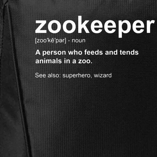 Zoologist Wild Animal Keeper Zoological Zookeeper City Backpack