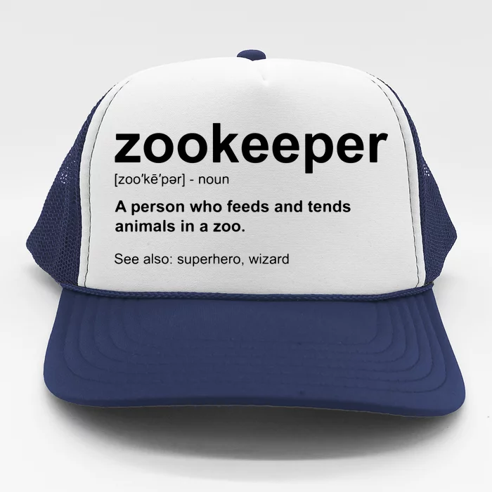 Zoologist Wild Animal Keeper Zoological Zookeeper Trucker Hat