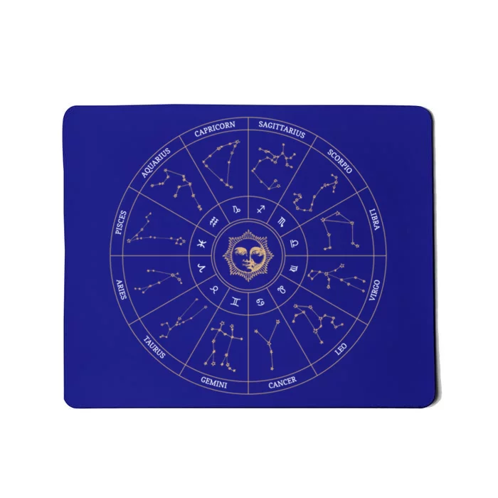 Zodiac Wheel Constellation Astrology Meaningful Gift Mousepad