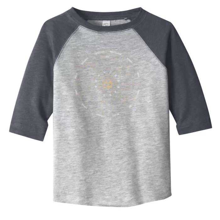 Zodiac Wheel Constellation Astrology Meaningful Gift Toddler Fine Jersey T-Shirt