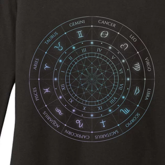 Zodiac Wheel Friend Zodiac Horoscope Astrology Gift Womens CVC Long Sleeve Shirt