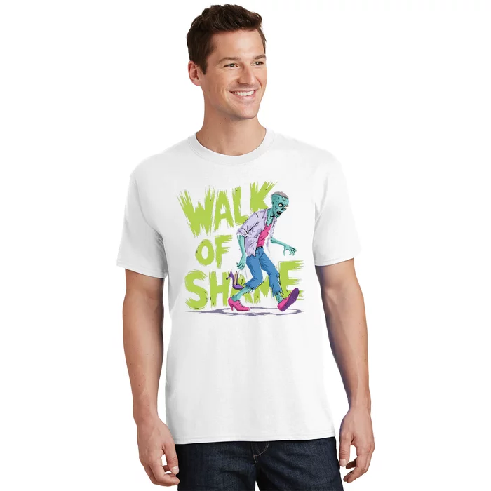 Zombie Walk Of Shame Humorous Halloween Zombie T-Shirt