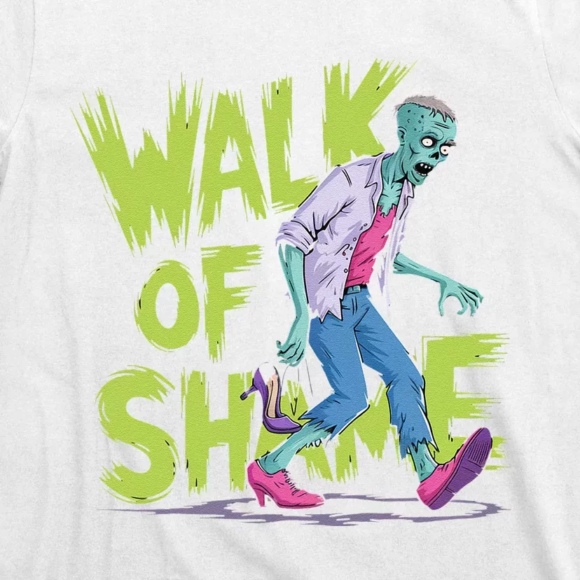 Zombie Walk Of Shame Humorous Halloween Zombie T-Shirt