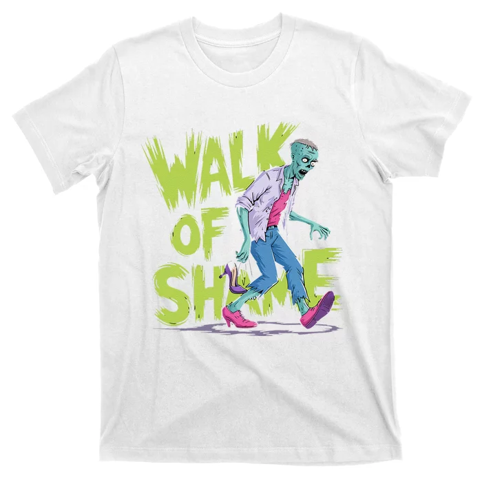 Zombie Walk Of Shame Humorous Halloween Zombie T-Shirt